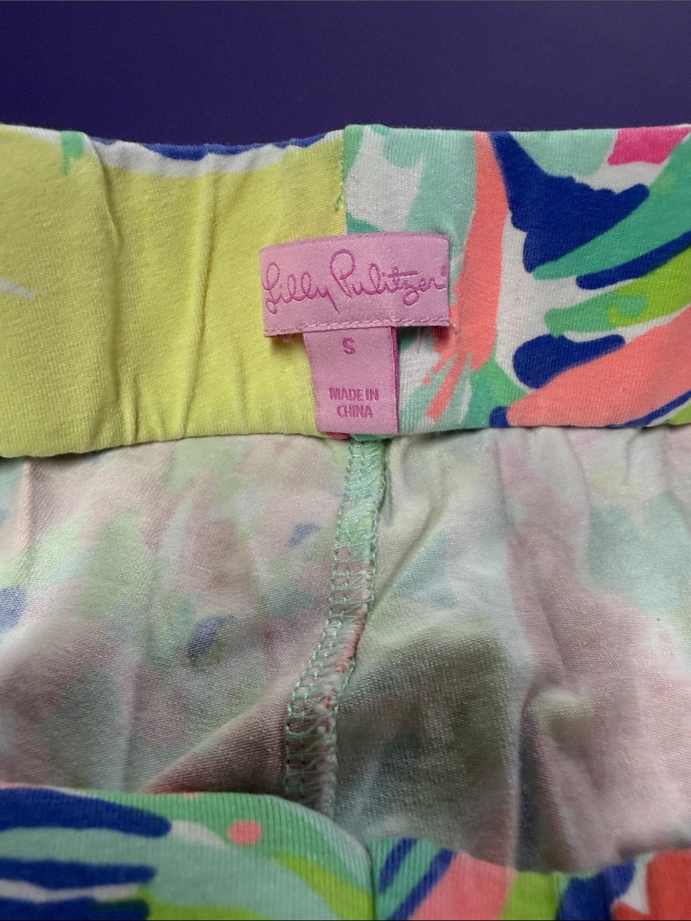 Lilly Pulitzer Neon Floral Boot-Cut Pants in Pink, Green & Yellow - Picture 2 of 3
